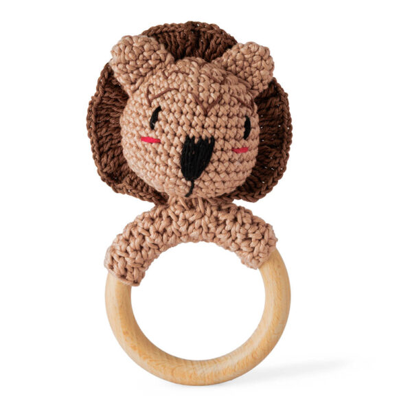 brown crochet rattle 1 - Jim n Jam