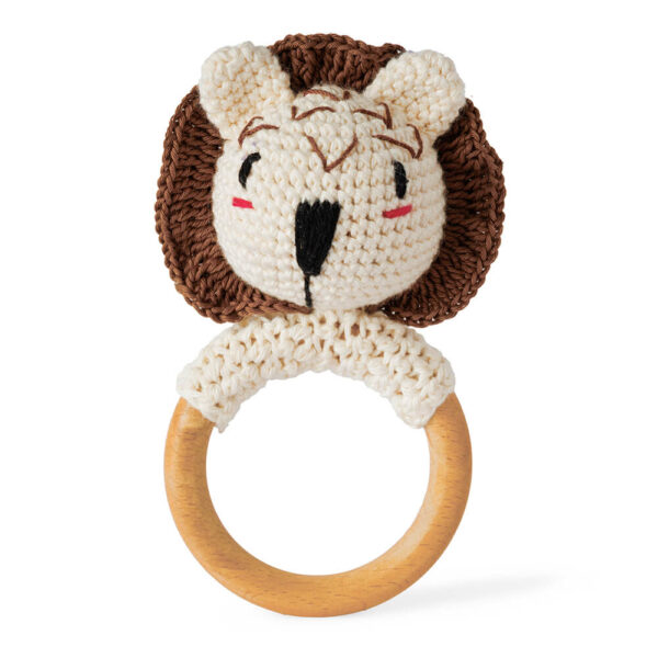 white crochet rattle 1 - Jim n Jam