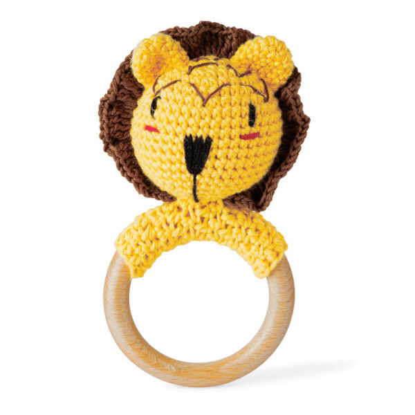 yellow crochet rattle 1 - Jim n Jam