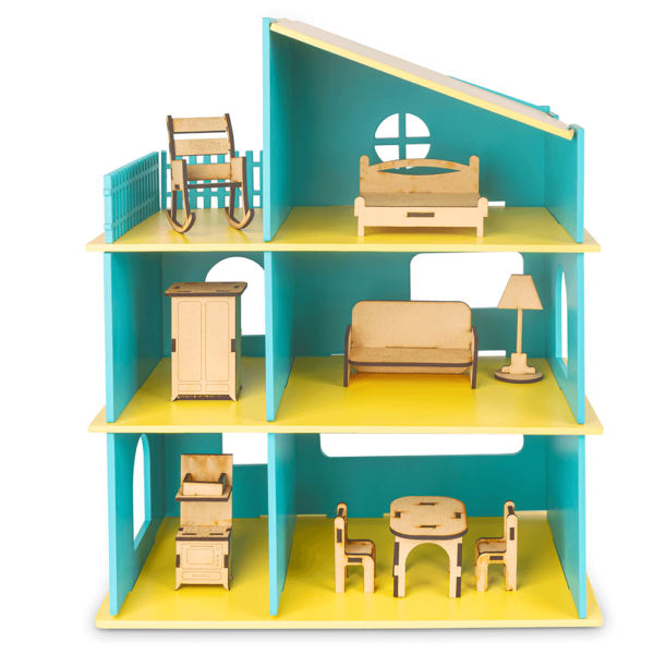 DIY Wooden Dollhouse Kit 2 - Jim n Jam
