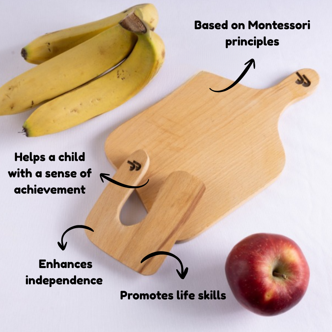 Montessori Cutting Board and Knife