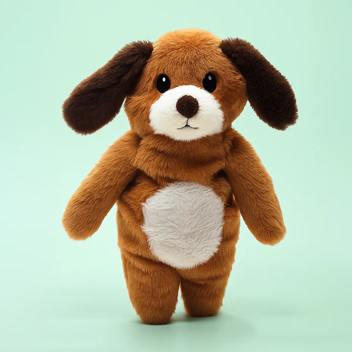 Jr. Coco the Dog-Flat Plush Puppy for Everyday Adventures