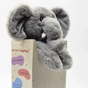 Nelly the Elephant - Flat Plush Elephant Toy for Soothing Snuggles