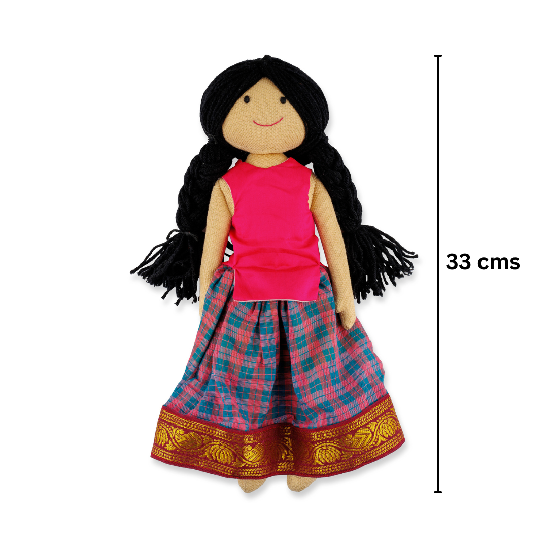 Tara Handmade Cloth Doll - Pink - Image 4