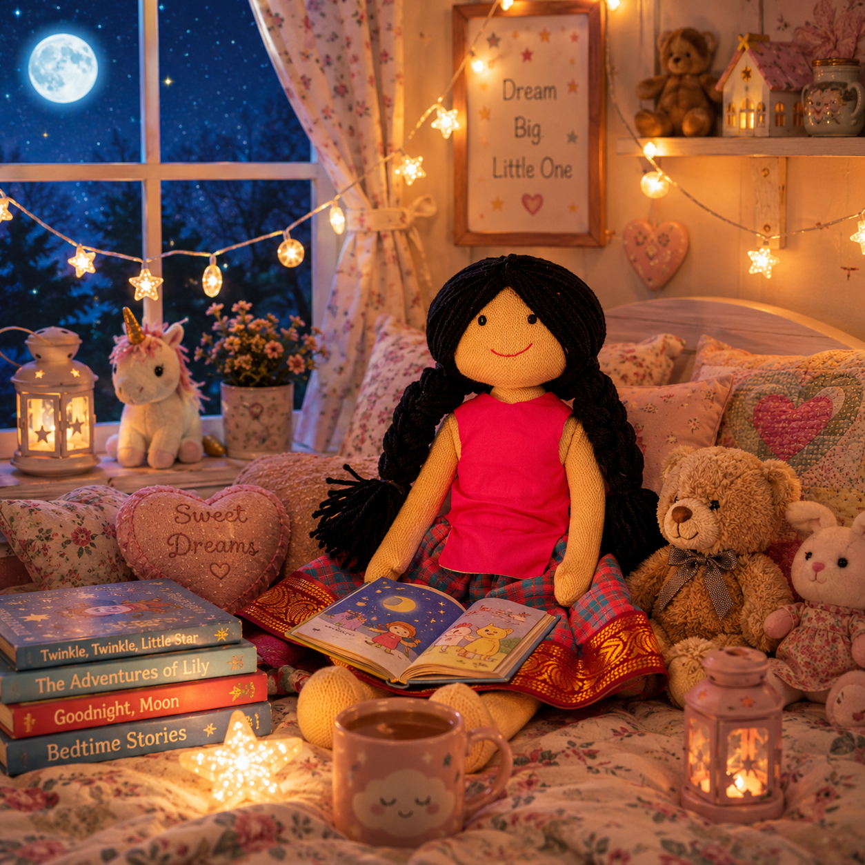 Tara Handmade Cloth Doll - Pink - Image 2